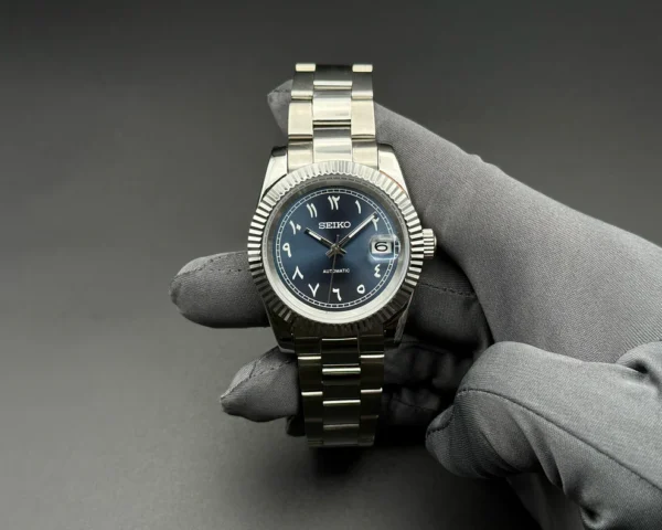 Seiko Arabic Dial bleu gris